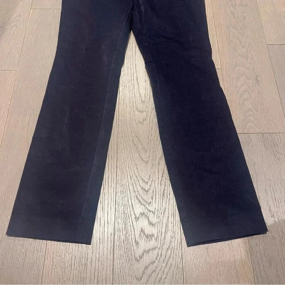 Aritzia Babaton Nigel Velvet High Waist Pants Navy Straight Leg Women’s Dress